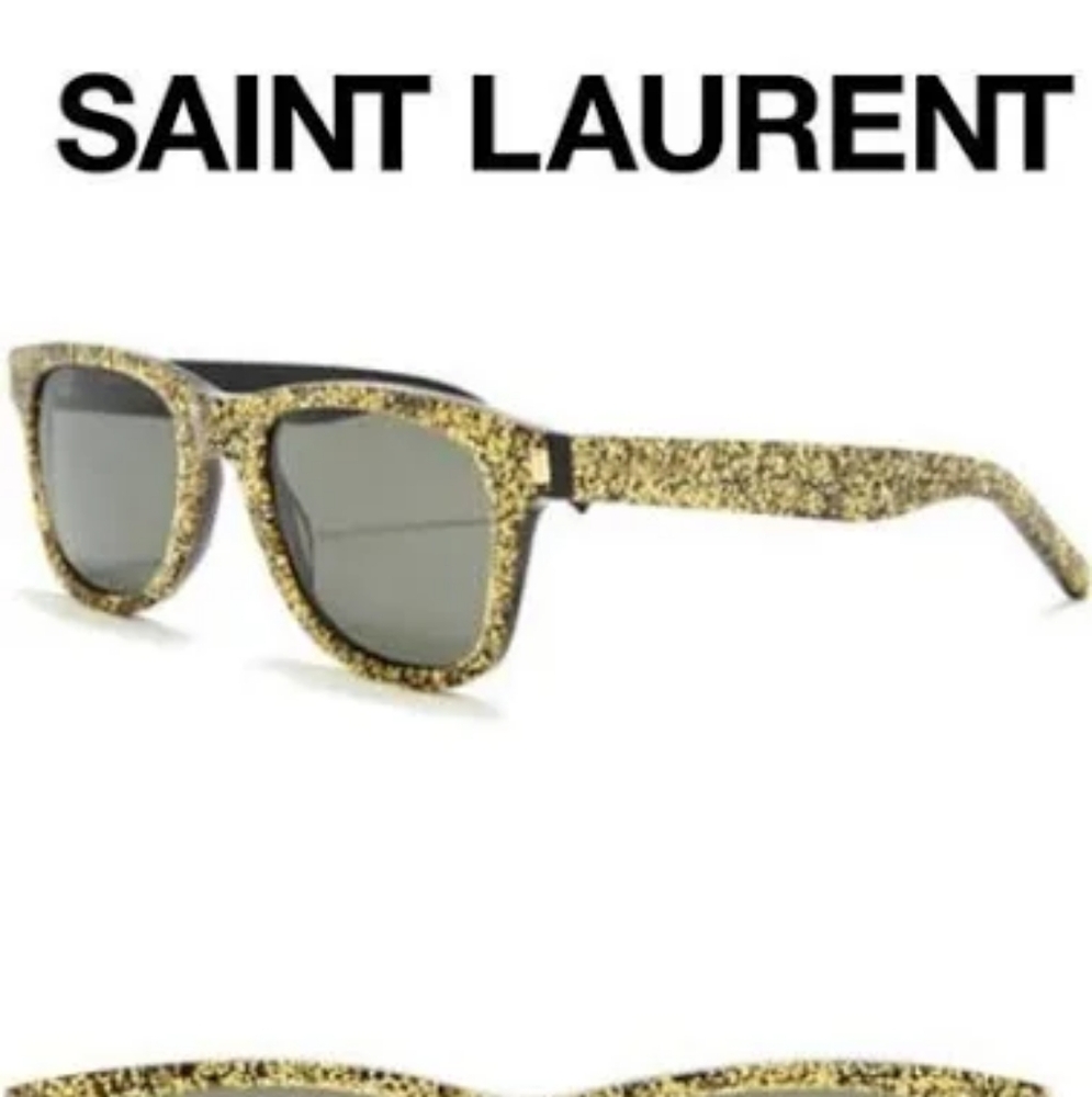 YVES SAINT LAURENT gold glitter sunglasses